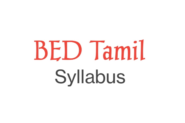 BEd Tamil Syllabus in Hindi