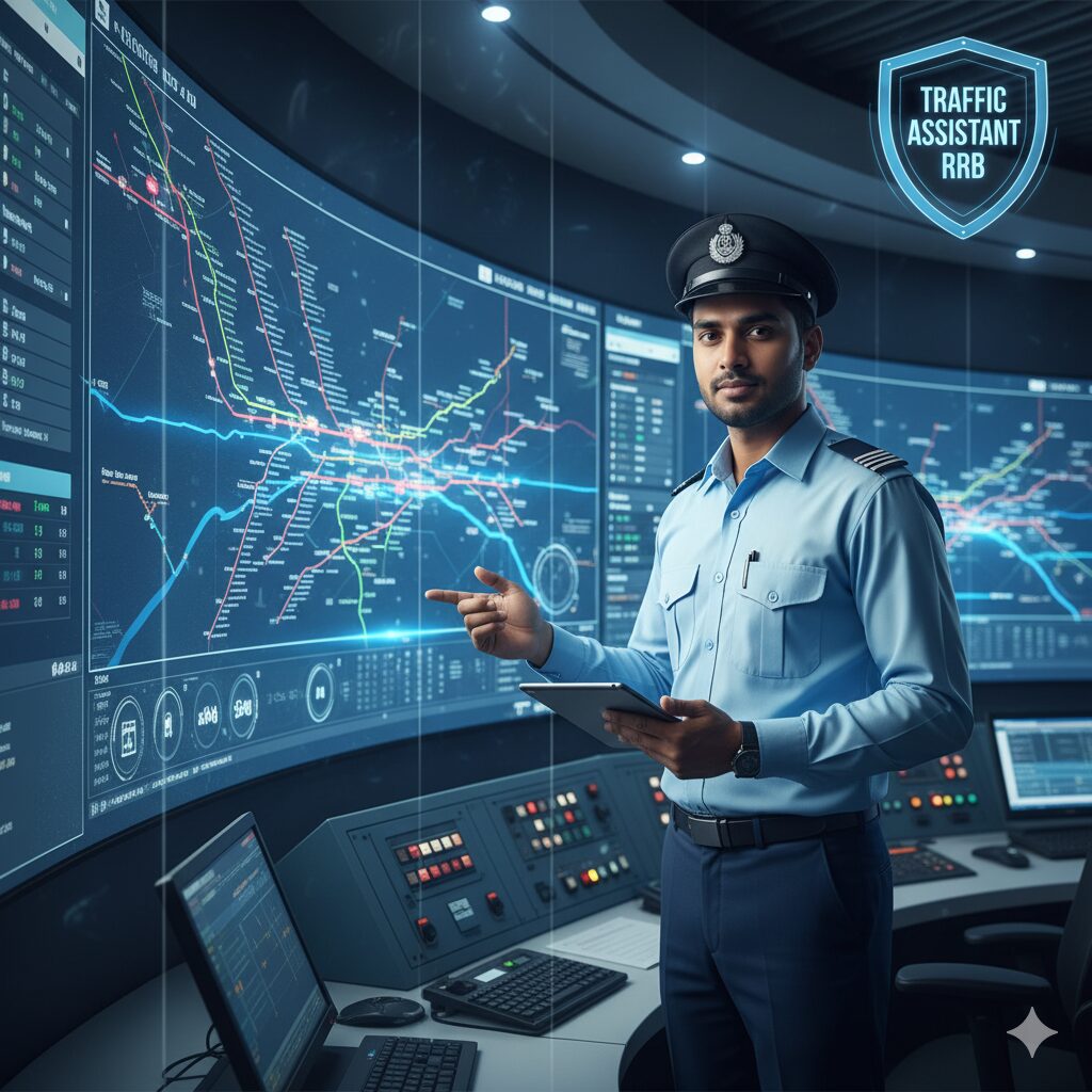 Traffic Assistant RRB image banao iski horizontal rakhna