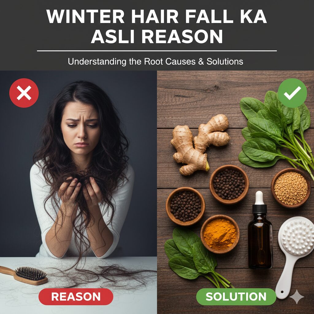 Winter Hair Fall Ka Asli Reason